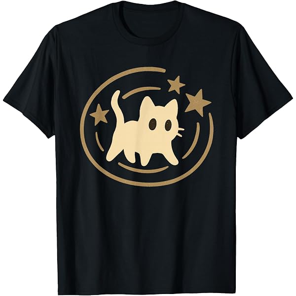 Amazon.com: 90s Y2K Scary Tomcat Cat is Scared Under Starry Tail T